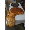 Image 1 : DEEBEE DART BOARD AND BURL CLOCK