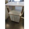 Image 1 : WHITE MICROWAVE STAND ON WHEELS