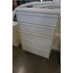 5 DRAWER WHITE HIGHBOY DRESSER