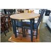 Image 1 : ROUND PINE DINING TABLE W/ 2 CHAIRS