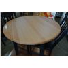 Image 2 : ROUND PINE DINING TABLE W/ 2 CHAIRS
