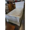 Image 1 : STANLEY SINGLE SIZE WHITE NED FRAME W/ UNDER BED STORAGE AND MATTRESS
