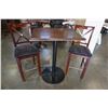 Image 1 : IRON BASE BISTRO TABLE W/ 2 STOOLS