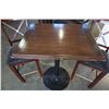 Image 2 : IRON BASE BISTRO TABLE W/ 2 STOOLS