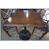 Image 2 : IRON BASE BISTRO TABLE W/ 2 STOOLS