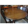 Image 2 : WALNUT OVAL DINING TABLE W/ 6 CHAIRS AND SERVER