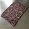 Image 1 : NEW 3X2 DARK BROWN LEATHER AREA CARPET HANDMADE FROM INDIA