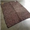 Image 1 : NEW 5X7 DARK BROWN LEATHER AREA CARPET HANDMADE FROM INDIA