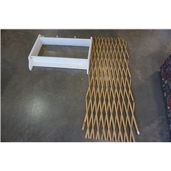 BAMBOO EXPANDING GRATE AND COAT HANGER WALL SHELF