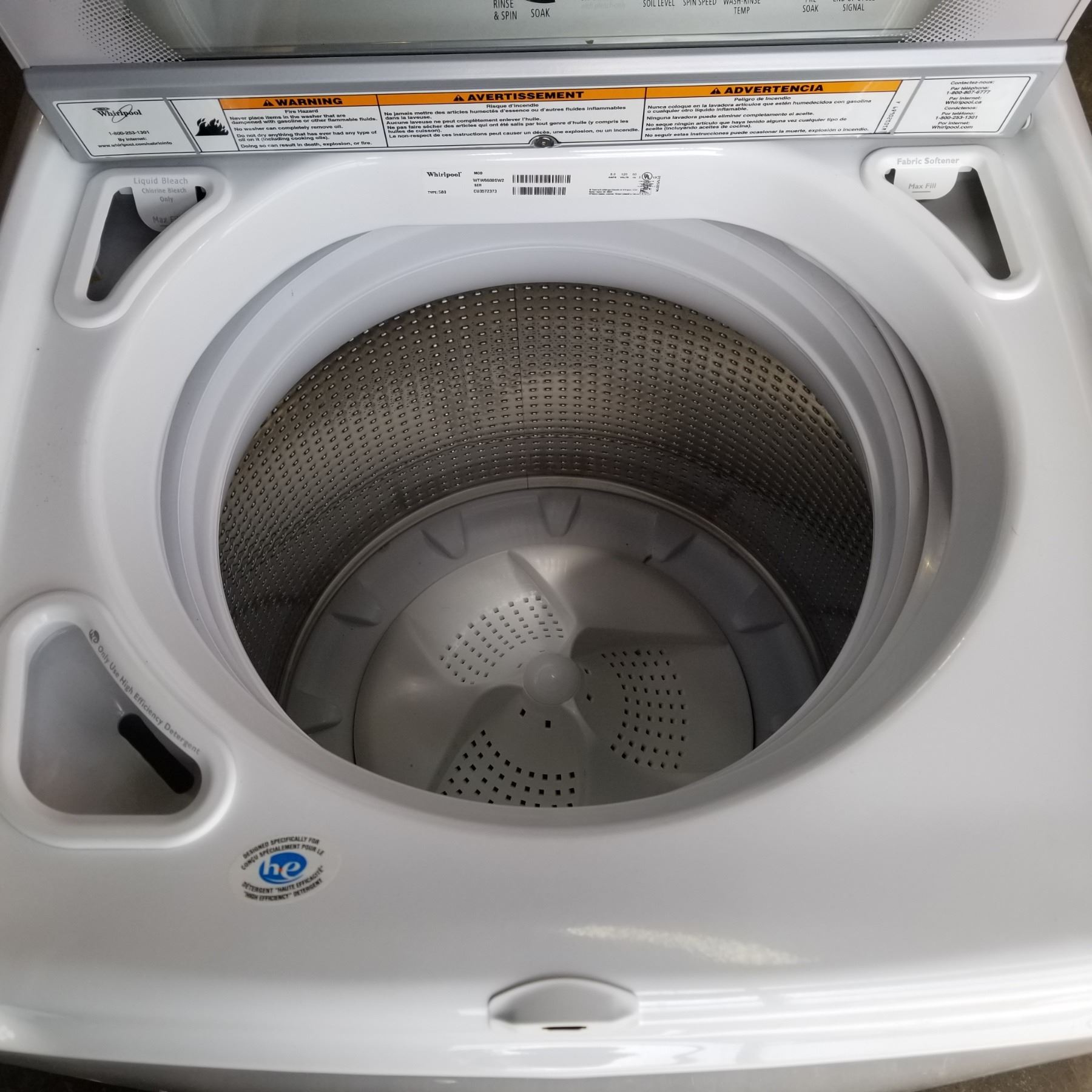 WHIRLPOOL CABRIO TOP LOAD WASHING MACHINE TESTED AND WORKING GUARANTEED ... Whirlpool cabrio top load washing machine