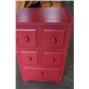 Image 2 : 5 DRAWER RED NIGHTSTAND