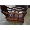 Image 2 : REPRODUCTION SOLID MAHOGANY MAGAZINE RACK ENDTABLE
