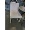 Image 3 : ROUND WOOD AND METAL BASE TABLE AND 2 DINING CHAIRS