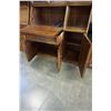 Image 3 : WALNUT DROP FRONT DISPLAY CABINET