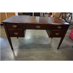 MAHOGANY 4 DRAWER DESK