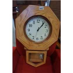 OAK CASED WALL CLOCK