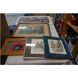BILL SAUNDERS LIMITED EDITION PRINT AND OTHER PICTURES