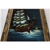 Image 2 : 2 VELVET SHIP PAINTINGS
