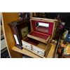 Image 3 : LOT OF CLOCKS, FIGURES, MUSICAL JEWELLERY BOX, AND WOOD CARVING