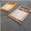 Image 1 : 2 - 3FT X 5FT TALL CEDAR GATES WITH LATTICE TOP,