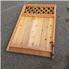 Image 2 : 2 - 3FT X 5FT TALL CEDAR GATES WITH LATTICE TOP,