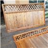 Image 2 : 2 - 5FT X 8FT CEDAR FENCE PANELS WITH LATTICE TOP