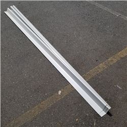 6 PIECES OF 10 FOOT WHITE ALUMINUM DRIP FLASHING