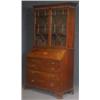 Image 1 : 1 GEORGE III MAHOGANY INLAID SECRETARY BOOKCASE,