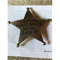 Vintage Colorado Forest Service Deputy Sheriff Badge