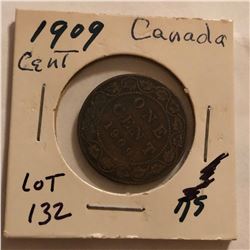 1909 Canada Large 1 Cent Nice Early Coin