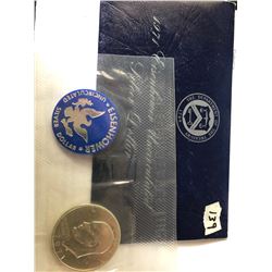1971 S UNC US Mint Silver Eidenhower Dollar in Original Package
