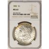 Image 1 : 1882 $1 Morgan Silver Dollar Coin NGC MS63