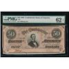 Image 1 : 1864 $50 Confederate States of America Note PMG 62EPQ
