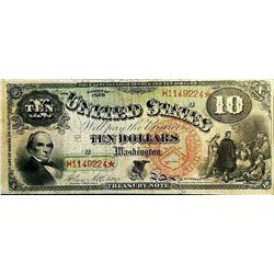 1869 $10 Rainbow Treasury Note