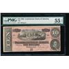 Image 1 : 1864 $10 Confederate States of America Note PMG 55EPQ