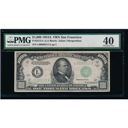 1934A $1000 San Francisco Federal Reserve Note PMG 40