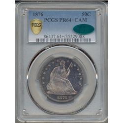 1876 Seated Liberty Half Dollar PCGS PR64+CAM