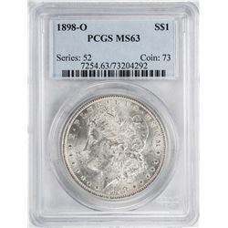 1898-O $1 Morgan Silver Dollar Coin PCGS MS63