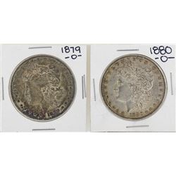 Lot of 1879-O & 1880-O $1 Morgan Silver Dollar Coins