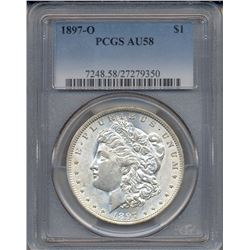 1897-O $1 Morgan Silver Dollar Coin PCGS AU58