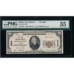 1929 $10 Dallas City National Bank Note PMG 35