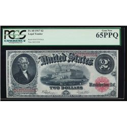 1917 $2 Legal Tender Note PCGS 65PPQ