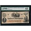 Image 1 : 1862 $100 Confederate States of America Note PMG 63