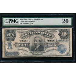 1908 $10 Silver Certificate PMG 20