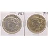 Image 1 : Lot of (2) 1927 $1 Peace Silver Dollar Coins