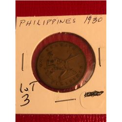 1930 Phillipines Coin Nice Early Coin