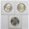 Image 2 : THREE FRANKLIN HALF DOLLARS: