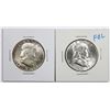 Image 1 : TWO FRANKLIN HALF DOLLARS: