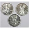 Image 1 : THREE 1999 AMERICAN SILVER EAGLES