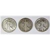 Image 1 : THREE WALKING LIBERTY HALF DOLLARS
